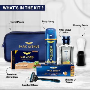 Park Avenue Essential Grooming Collection 7 in 1 Combo Grooming Kit for men
